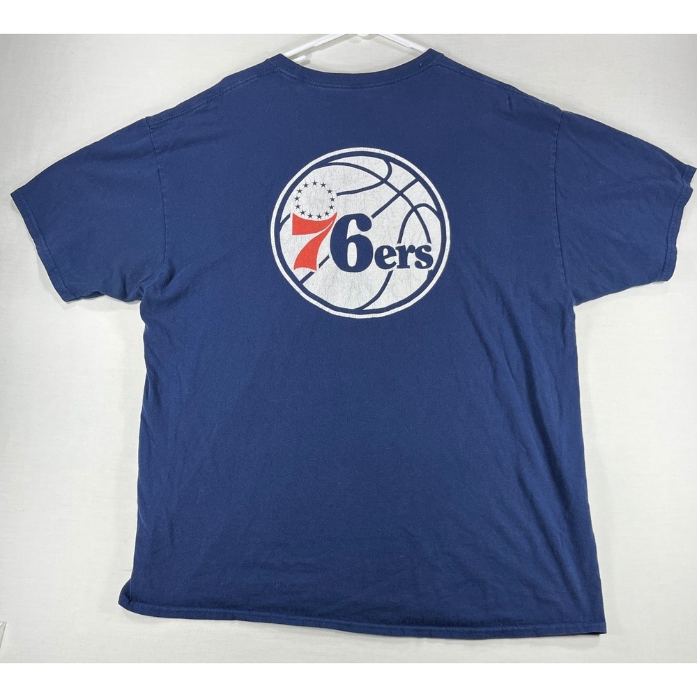 Hanes Philadelphia 76ers Corona Extra Navy Blue Graphic T-Shirt Mens 2XL